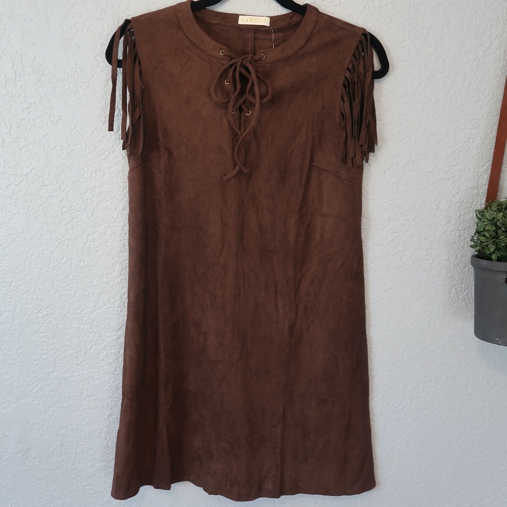LA REINE FRINGE DRESS SIZE M NWT